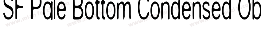 SF Pale Bottom Condensed Oblique字体转换
